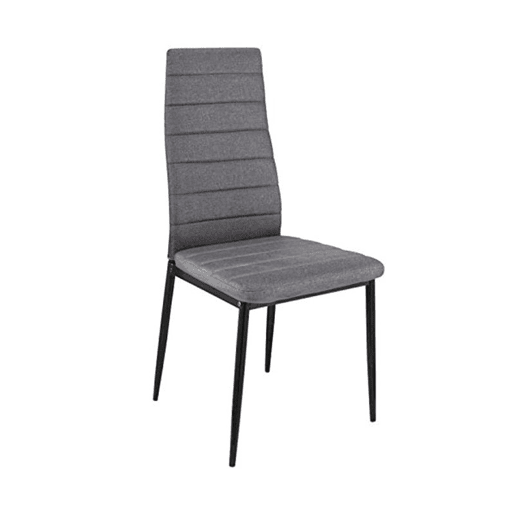 Conjunto de 6 cadeiras de jantar Yuri Cinzento escuro - Preto 39 x 97 x 38 cm