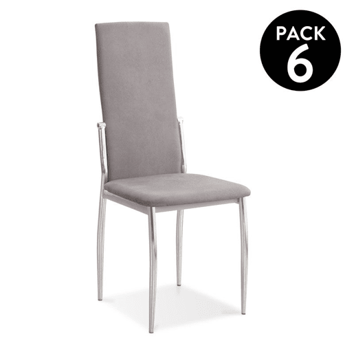 Conjunto de 6 cadeiras de jantar Sakura Marengo Sakura Cinzento 43 x 110 x 53 cm