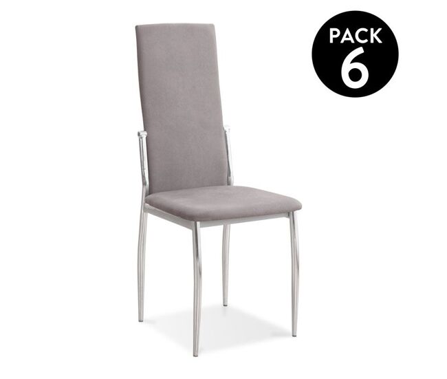 Pack 6 sillas de comedor en gris marengo 53x43 cm sakura gris marengo sakura 43 x 110 x 53 cm