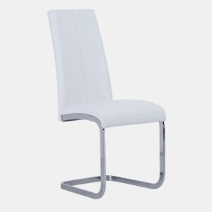 Conjunto de 4 cadeiras de jantar em pele Smile Branco 44,9 x 100 x 38 cm
