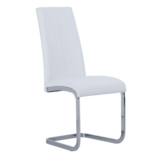 Conjunto de 4 cadeiras de jantar em pele Smile Branco 44,9 x 100 x 38 cm