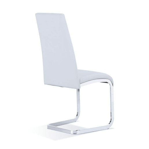 Conjunto de 4 cadeiras de jantar em pele Smile Branco 44,9 x 100 x 38 cm