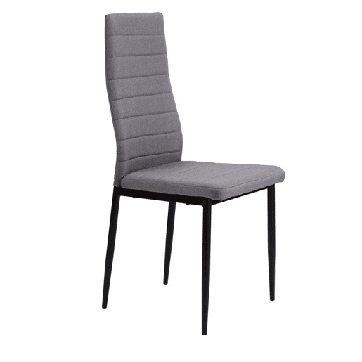 Conjunto de 4 cadeiras de jantar em tecido Niza Cinzento 43 x 98 x 44 cm