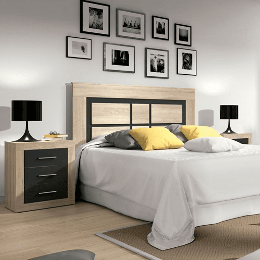 Cabeceira Lara 160 Cambria - Grafite 160 x 119,3 x 3,8 cm