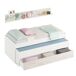 Cama y estante sin somieres y colchones Cama y estante sin somieres y colchones Blanco