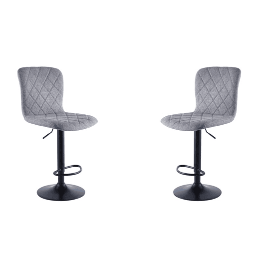 Conjunto de bancos da Grã-Bretanha Tecido cinzento - preto 48 x 98a120 x 52cm cm