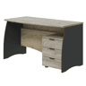 Secretária Stil Buc 3 gavetas Carvalho Alaska - Cinzento antracite 136 x 74 x 67 cm
