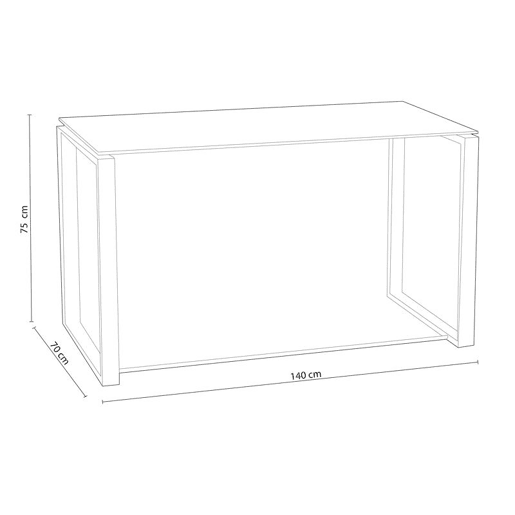 Mesa de escritório Metal cromado 140 x 75 x 70cm cm