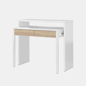 Secretária extensível Mesa Artik White (Branco mate) - Carvalho canadiano 98,5 x 87,5 x 36u201366 cm