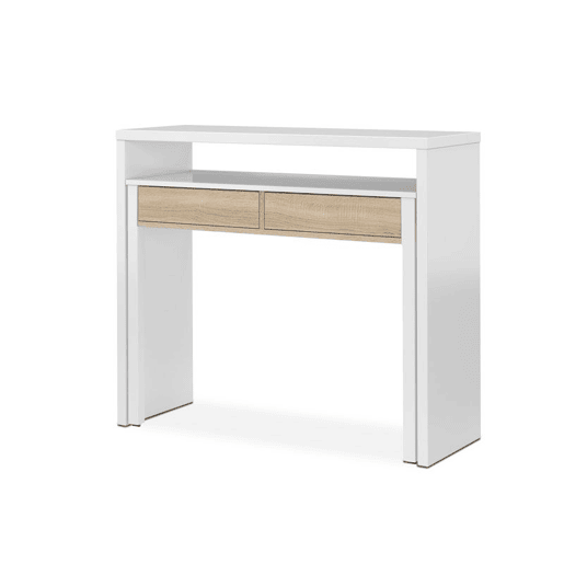 Secretária extensível Mesa Artik White (Branco mate) - Carvalho canadiano 98,5 x 87,5 x 36u201366 cm Secretária extensível Mesa Artik White (Branco mate) - Carvalho canadiano 98,5 x 87,5 x 36u201366 cm