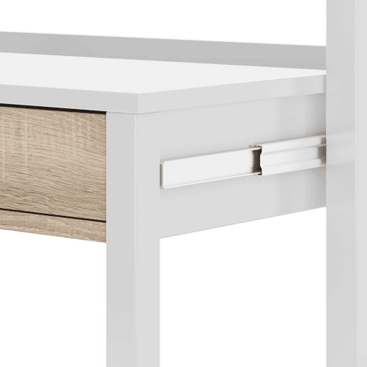 Secretária extensível Mesa Artik White (Branco mate) - Carvalho canadiano 98,5 x 87,5 x 36u201366 cm Secretária extensível Mesa Artik White (Branco mate) - Carvalho canadiano 98,5 x 87,5 x 36u201366 cm