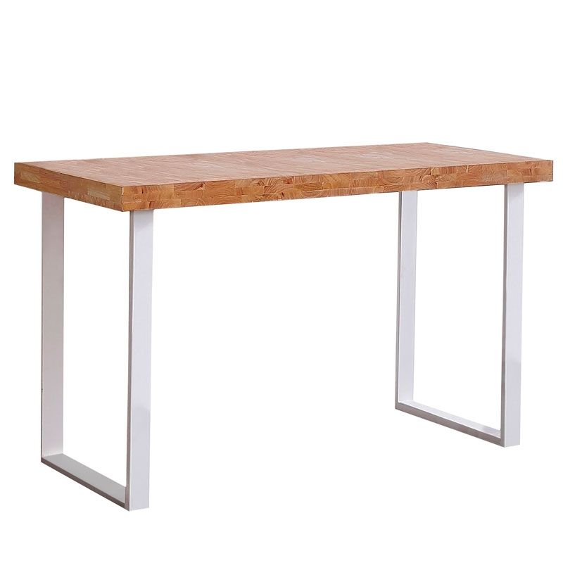 Mesa de escritorio con patas metálicas en blanco y roble salvaje 120x60 cm natural roble salvaje - blanco 120 cm