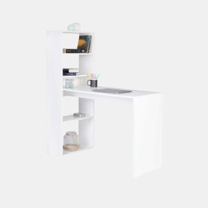 Mesa de estudo Qanik com prateleiras Branco 120,5 x 140 x 49,5 cm