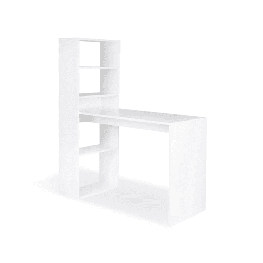Mesa de estudo Qanik com prateleiras Branco 120,5 x 140 x 49,5 cm