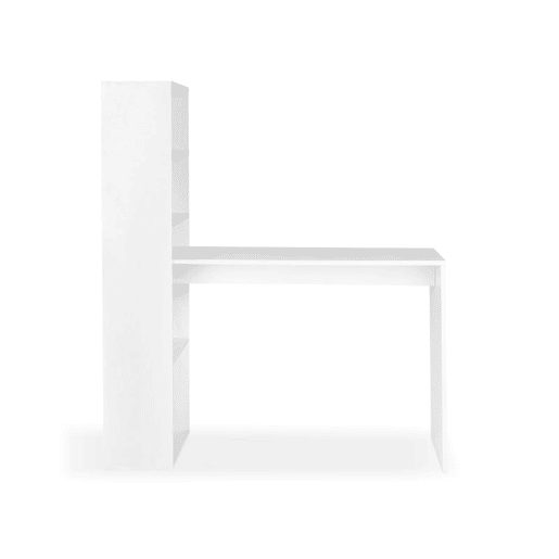 Mesa de estudo Qanik com prateleiras Branco 120,5 x 140 x 49,5 cm