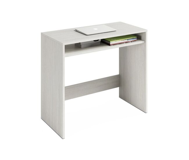 Mesa de escritorio compacta en blanco alpes 43x79 cm oak blanco alpes 79 x 78 x 43 cm