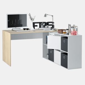 Mesa de escrita Adapta XL Artik White (Branco mate) - Carvalho canadiano 136203 x 74 x 66 139 cm