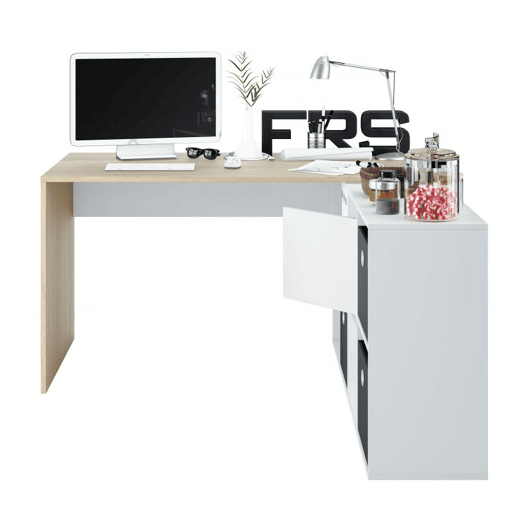 Mesa de escrita Adapta XL Artik White (Branco mate) - Carvalho canadiano 136203 x 74 x 66  139 cm