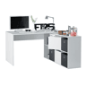 Mesa de escrita Adapta XL Branco Artik (Branco mate) - Cinzento Cimento 136203 x 74 x 66 139 cm