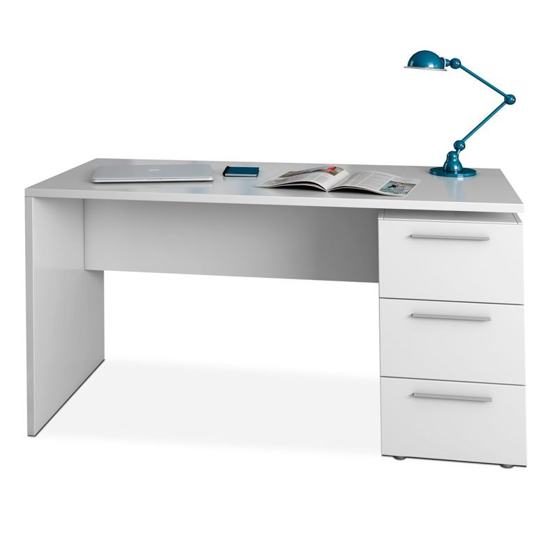 Mesa de escritorio stylus blanco artik (blanco mate) 138 x 74 x 60 cm