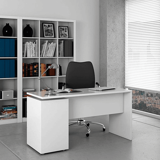 Mesa de escritorio Stylus Artik White (Branco mate) 138 x 74 x 60cm cm Mesa de escritorio Stylus Artik White (Branco mate) 138 x 74 x 60cm cm