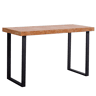 Mesa de estudo natural Carvalho selvagem - Preto 120 cm