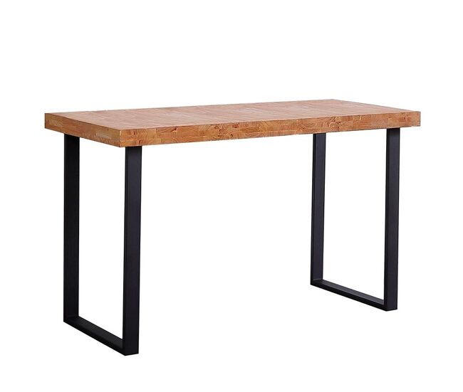 Mesa de escritorio con patas metálicas en negro y roble salvaje 120x60 cm natural roble salvaje - negro 120 cm
