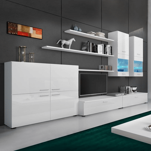 Mobiliário de sala de estar Beta Branco 300 x 189 x 42 cm