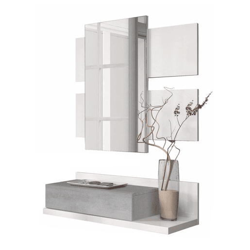 Mobiliário de corredor Tekkan Branco Artik (Branco mate) - Cinzento Cimento 75 x 116 x 29cm cm Mobiliário de corredor Tekkan Branco Artik (Branco mate) - Cinzento Cimento 75 x 116 x 29cm cm