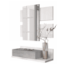 Mobiliário de corredor Tekkan Branco Artik (Branco mate) - Cinzento Cimento 75 x 116 x 29cm cm