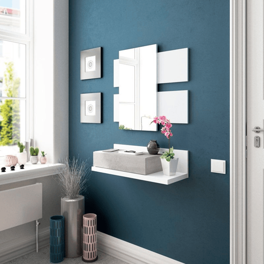 Mobiliário de corredor Tekkan Branco Artik (Branco mate) - Cinzento Cimento 75 x 116 x 29cm cm Mobiliário de corredor Tekkan Branco Artik (Branco mate) - Cinzento Cimento 75 x 116 x 29cm cm