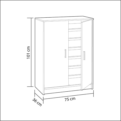 Sapateira Basic Wide Branco 75 x 101 x 36 cm Sapateira Basic Wide Branco 75 x 101 x 36 cm