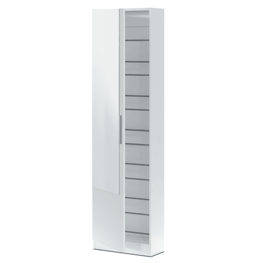 Sapateira Kristal 1 porta Artik White (Branco mate) 50 x 180 x 22cm cm Sapateira Kristal 1 porta Artik White (Branco mate) 50 x 180 x 22cm cm