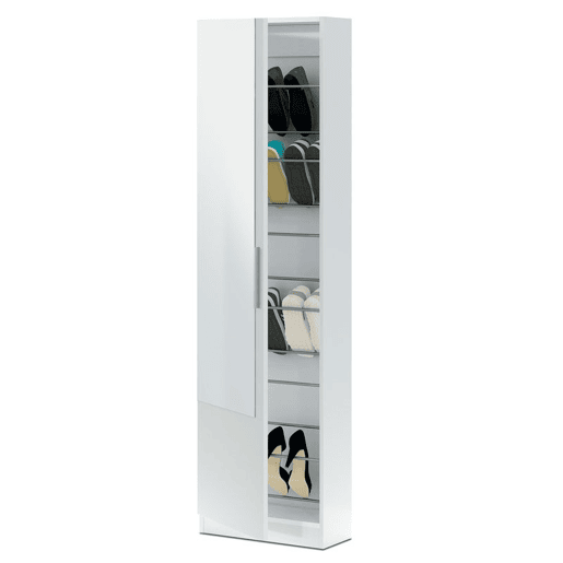 Sapateira Kristal 1 porta Artik White (Branco mate) 50 x 180 x 22cm cm Sapateira Kristal 1 porta Artik White (Branco mate) 50 x 180 x 22cm cm