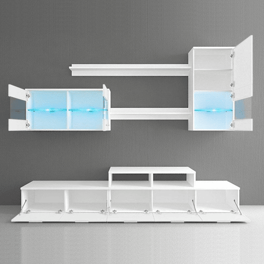 Mobiliário de sala de estar Alfa Branco 250 x 194 x 42 cm