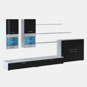 Mobiliário de sala de estar Beta Branco - Preto 300 x 189 x 42 cm
