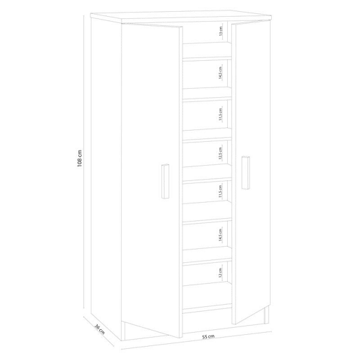 Sapateira Basic Carvalho canadiano 55 x 108 x 36 cm Sapateira Basic Carvalho canadiano 55 x 108 x 36 cm