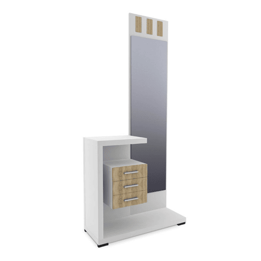 Mobiliário de corredor Prisma Cambria - Branco 85 x 75 x 27,9 cm