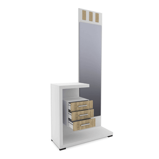 Mobiliário de corredor Prisma Cambria - Branco 85 x 75 x 27,9 cm