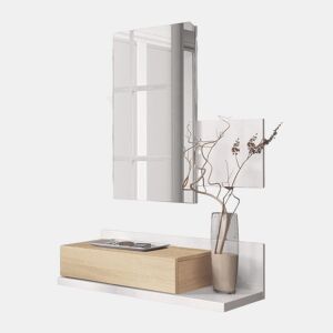 Mobiliário de corredor Tekkan Artik White (Branco mate) - Carvalho canadiano 75 x 116 x 29cm cm