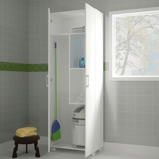 Home Roupeiro - 2 Portas - Venprodin - 183X72X35Cm - Branco