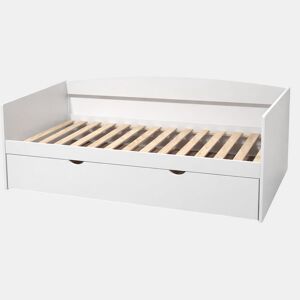 Venprodin | Cama dupla com gavetão lacada a branco para crianças