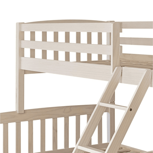 Beliche Triplo Infantil em Madeira Maciça - Venprodin - 190x90190x135 - Cor Branco