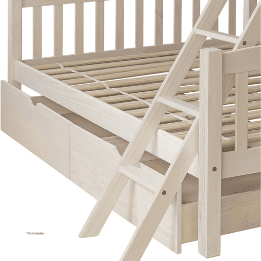Beliche Triplo Infantil em Madeira Maciça - Venprodin - 190x90190x135 - Cor Branco