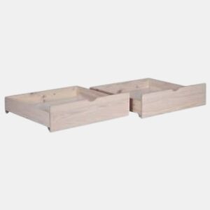 Venprodin | Conjunto de 2 gavetas, branco lavado Pack de gavetas para beliche 95x24x86cm