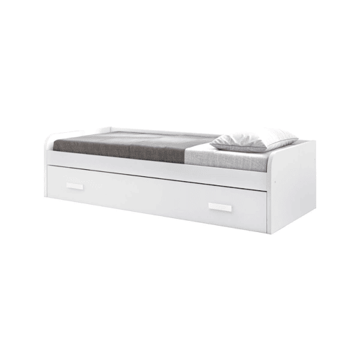 Cama com gavetão - 90 Cm - Venprodin - 54X201X98Cm - Branco