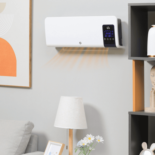HOMCOM Aquecedor Elétrico de Parede 1000W2000W Aquecedor com Ecrã LED Controlo Remoto Termostato Temporizador para Áreas de 15-20 m² 54,5x12x21,5 cm Branco HOMCOM Aquecedor Elétrico de Parede 1000W2000W Aquecedor com Ecrã LED Controlo Remoto Termostato Temporizador para Áreas de 15-20 m² 54,5x12x21,5 cm Branco