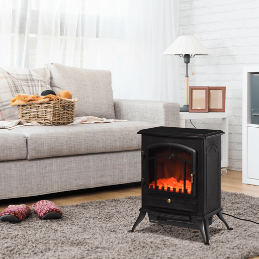 HOMCOM Lareira Elétrica Portátil 10002000W com Efeito de Chama Realista Termostato e Proteção Contra Superaquecimento para Ambientes entre 15-20m² 45x28x54cm Preto HOMCOM Lareira Elétrica Portátil 10002000W com Efeito de Chama Realista Termostato e Proteção Contra Superaquecimento para Ambientes entre 15-20m² 45x28x54cm Preto