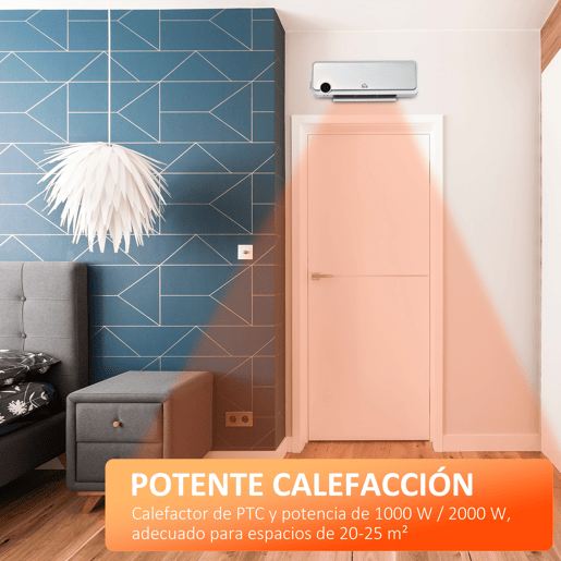 HOMCOM Aquecedor Elétrico de Parede de Baixo Consumo 1000W2000W PTC com Controlo Remoto, Ecrã LED, Temporizador de 12H, Termóstato e Proteção contra Sobreaquecimento 56x11,7x18,5 cm Branco HOMCOM Aquecedor Elétrico de Parede de Baixo Consumo 1000W2000W PTC com Controlo Remoto, Ecrã LED, Temporizador de 12H, Termóstato e Proteção contra Sobreaquecimento 56x11,7x18,5 cm Branco