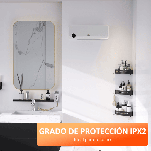 HOMCOM Aquecedor Elétrico de Parede de Baixo Consumo 1000W2000W PTC com Controlo Remoto, Ecrã LED, Temporizador de 12H, Termóstato e Proteção contra Sobreaquecimento 56x11,7x18,5 cm Branco HOMCOM Aquecedor Elétrico de Parede de Baixo Consumo 1000W2000W PTC com Controlo Remoto, Ecrã LED, Temporizador de 12H, Termóstato e Proteção contra Sobreaquecimento 56x11,7x18,5 cm Branco